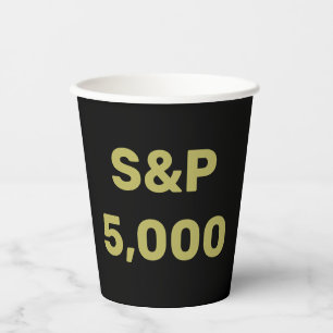 S&P 5.000 Level Stock Market Index Celebration Pappbecher