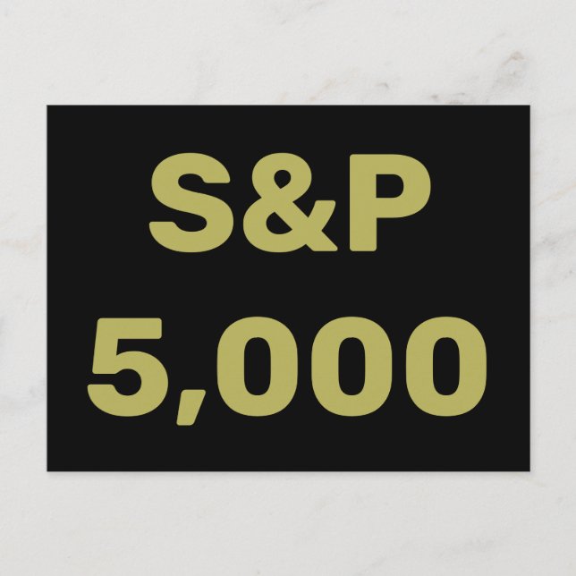 S&P 5.000 Level Stock Market Index Celebration Postkarte (Vorderseite)