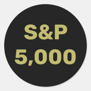 S&P 5.000 Level Stock Market Index Celebration Runder Aufkleber