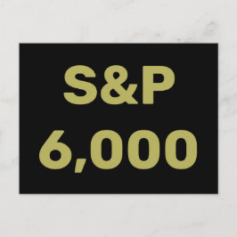 S&P 6.000 Level Stock Market Index Celebration Postkarte