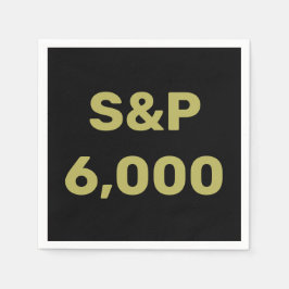 S&P 6.000 Level Stock Market Index Celebration Serviette