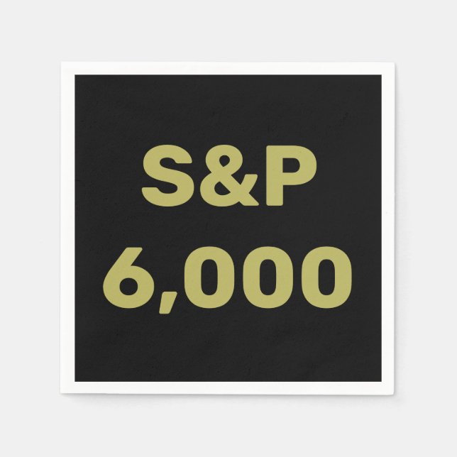 S&P 6.000 Level Stock Market Index Celebration Serviette (Vorderseite)
