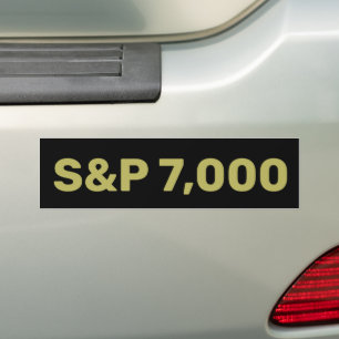 S&P 7.000-Level Aktienmarktindex-Feier Autoaufkleber