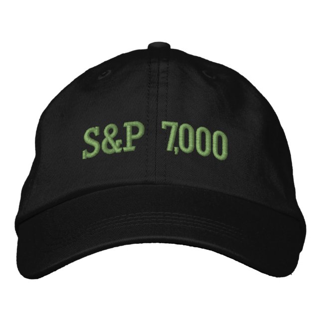 S&P 7.000 Level Stock Market Index Celebration Bestickte Baseballkappe (Vorderseite)