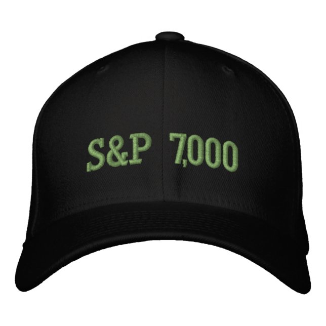 S&P 7.000 Level Stock Market Index Celebration Bestickte Baseballkappe (Vorderseite)