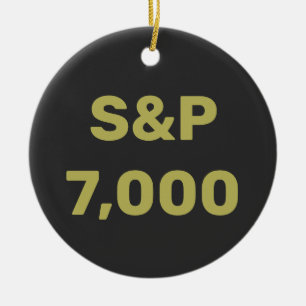 S&P 7.000 Level Stock Market Index Celebration Keramik Ornament