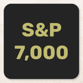 S&P 7.000 Level Stock Market Index Celebration Rechteckiger Pappuntersetzer