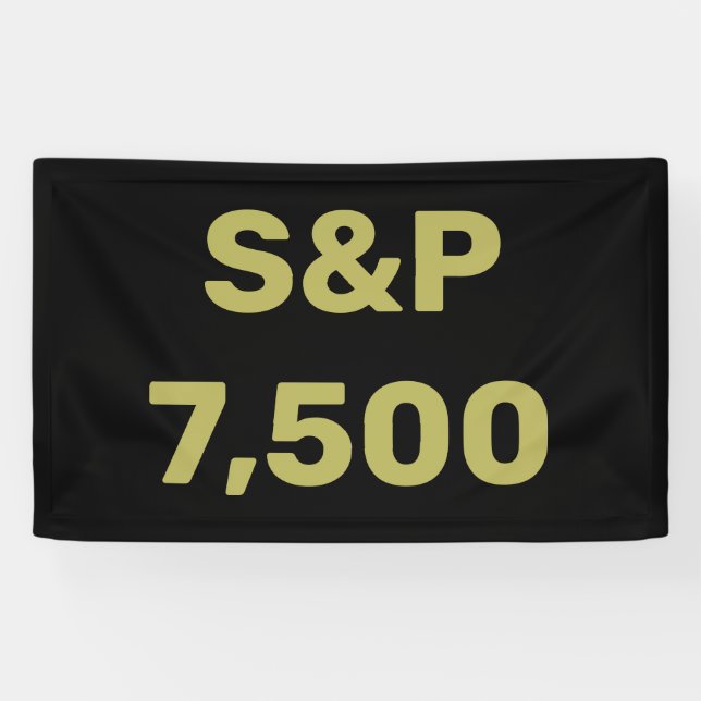 S&P 7,500 Level Aktienmarktindex-Feier Banner (Horizontal)