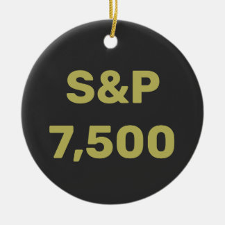 S&P 7.500 Level Aktienmarktindex-Feier Keramik Ornament