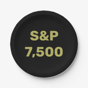 S&P 7.500 Level Aktienmarktindex-Feier Pappteller