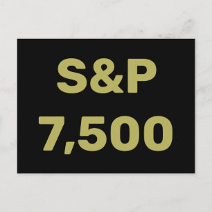 S&P 7.500 Level Aktienmarktindex-Feier Postkarte