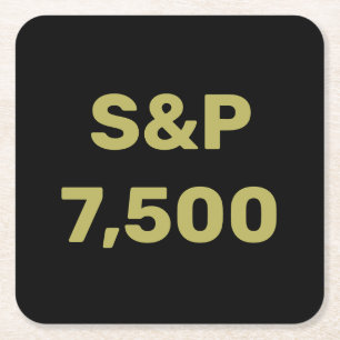 S&P 7.500 Level Aktienmarktindex-Feier Rechteckiger Pappuntersetzer