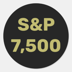 S&P 7.500 Level Aktienmarktindex-Feier Runder Aufkleber