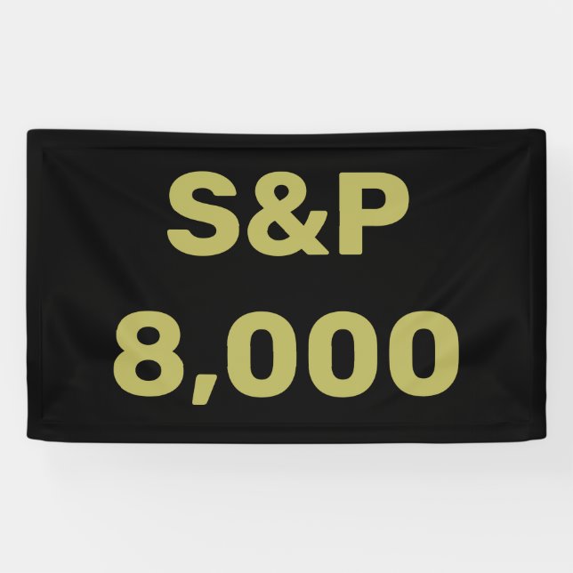 S&P 8.000-Level-Aktienindex-Feier Banner (Horizontal)