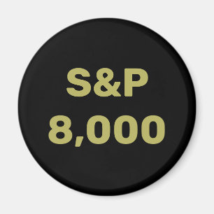 S&P 8.000-Level-Aktienindex-Feier Magnet