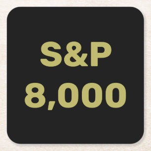 S&P 8.000-Level-Aktienindex-Feier Rechteckiger Pappuntersetzer