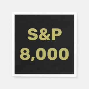 S&P 8.000-Level-Aktienindex-Feier Serviette
