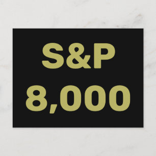 S&P 8.000-Level Aktienmarktindex-Feier Postkarte
