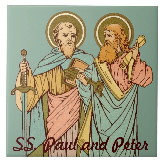 S. Paul und Peter, Apostel (RLS 13 & 14) Fliese (Vorderseite)