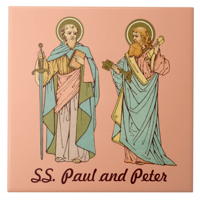 S. Paul und Peter, Apostel (RLS 13 & 14) Fliese (Vorderseite)