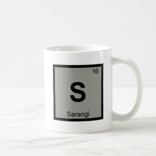 S - Periodisches Tabellensymbol der Sarangi Music  Tasse