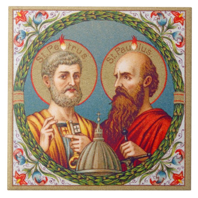 S. Peter und Paul, Apostel (JMAS 01) Fliese (Vorderseite)