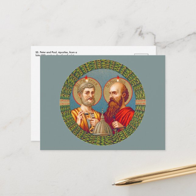 S. Peter und Paul, Apostles (JMAS 01) Postkarte (Vorderseite/Rückseite Beispiel)
