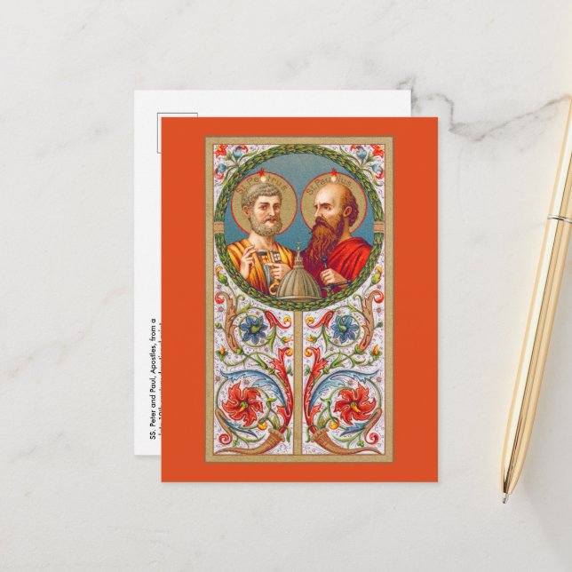 S. Peter und Paul, Apostles (JMAS 01) Postkarte (Vorderseite/Rückseite Beispiel)