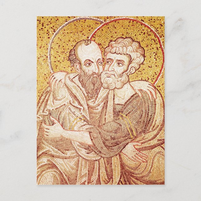 S. Peter und Paul Embracing Postkarte (Vorderseite)