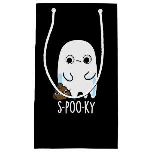 S-poo-ky Funny Ghost Kack Pun Dark BG Kleine Geschenktüte