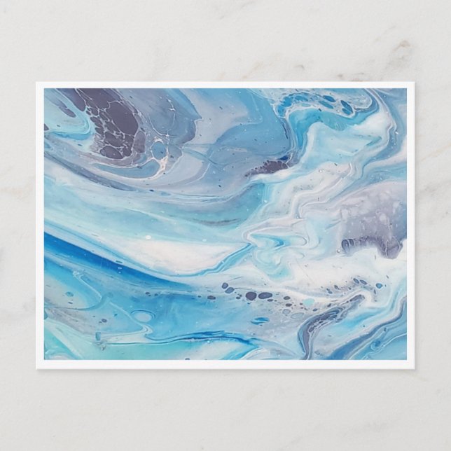 S Postkarte 4.25"x5.6" - Blauer Fleck (Vorderseite)