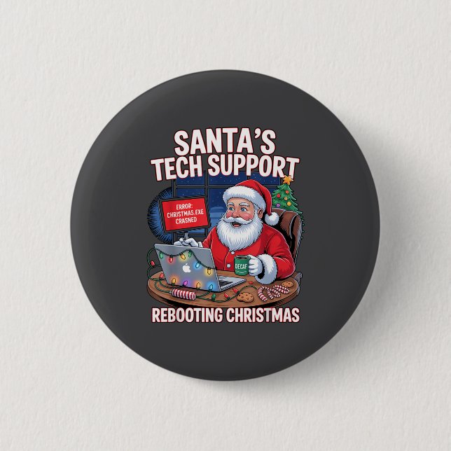 s Rebooting Santa Tech Support Team Button (Vorderseite)