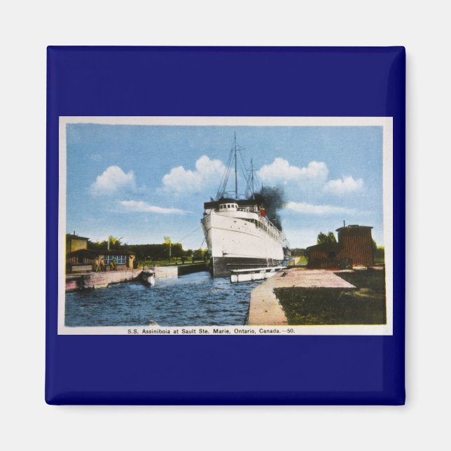 S.S. Assiniboia bei Sault Ste. Marie, Ontario, CA Magnet (Vorne)
