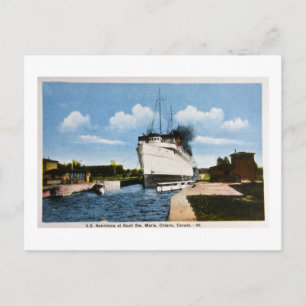 S.S. Assiniboia bei Sault Ste. Marie, Ontario, CA Postkarte