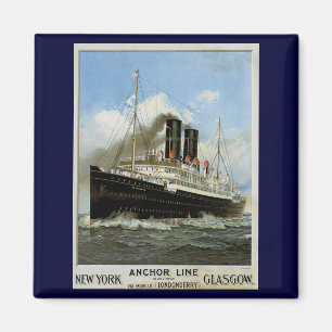 S.S. Caledonia - New York nach und von Glasgow Magnet