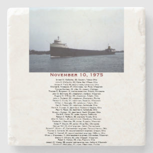 S.S. Edmund Fitzgerald Stein coaster Steinuntersetzer