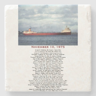 S.S. Edmund Fitzgerald Stein coaster Steinuntersetzer