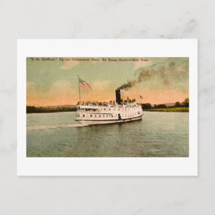 S.S. Hartford bis zum Connecticut Postkarte