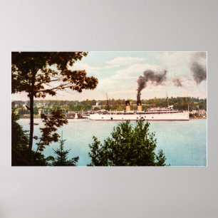 S.S. Northland Verlassend Hafen Springs, Michigan Poster