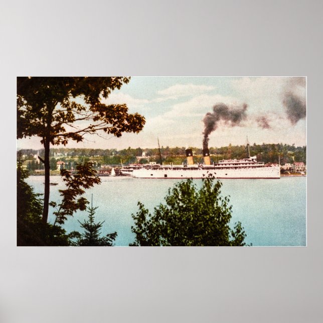 S.S. Northland Verlassend Hafen Springs, Michigan Poster (Vorne)