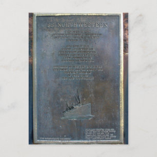 S. S. Northwestern Memorial Plaque Postkarte