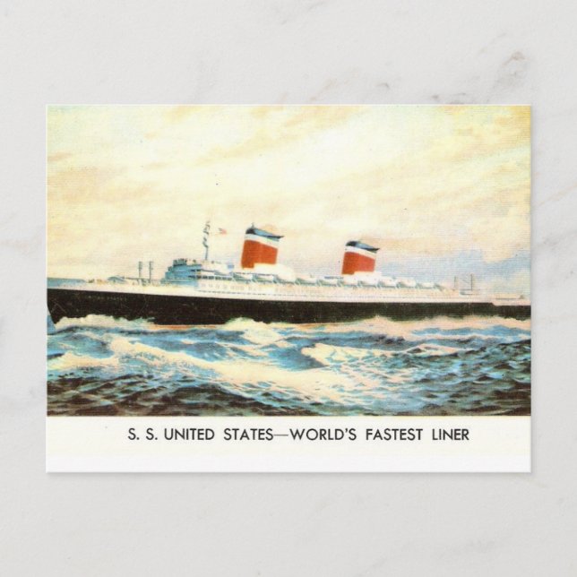 S.S. United Staaten - American Liner Project Postkarte (Vorderseite)