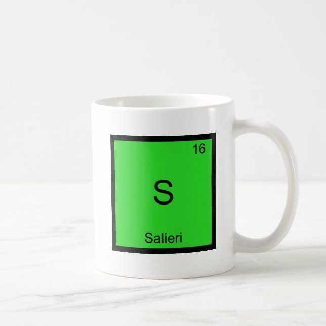 S - Salieri Funny Chemistry Element Symbol T - Shi Kaffeetasse (Rechts)