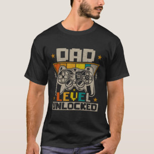 S Schwangerschaft Ankündigung Vater Level entspann T-Shirt