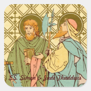 S. Simon und Jude Thaddeus (RLS 16) Quadratischer Aufkleber