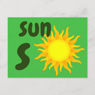 s - Sonnen-Flash-Karte Postkarte