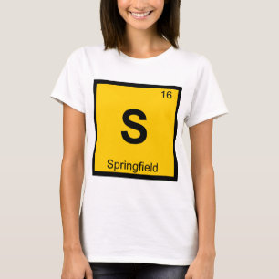 S - Springfield Stadt Chemie Periodensystem T-Shirt