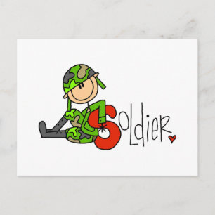 S steht für Soldat Postkarte