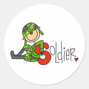S steht für Soldat Runder Aufkleber