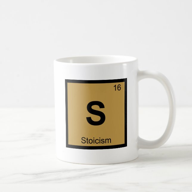 S - Stoikismus Philosophie Chemie Periodische Tabe Tasse (Rechts)